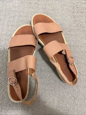 Dalson made in Spain Women's Tan Double-Strap Espadrille Sandals size 41